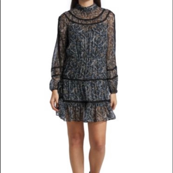 NWT $650 Veronica Beard Rahla Sheer Minidress, Size 6 ( fits 4-6), 97% Silk - Picture 7 of 12